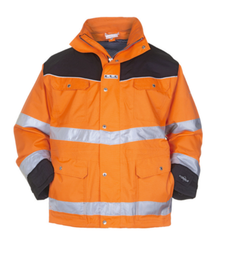 hi vis winter parka orange