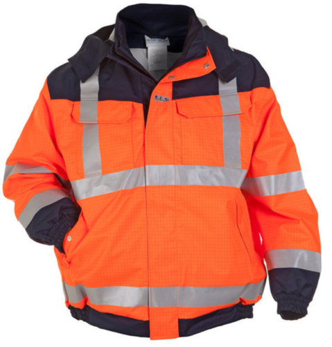 hi vis winter parka orange