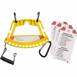 Nosič Brady pre bezpečnostné zámky a štítky - žltý