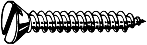 Slotted countersunk head tapping screw DIN 7972 C Steel Zinc plated ST3 ...