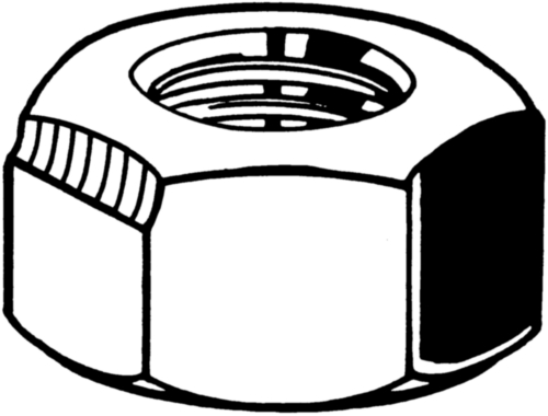 Écrou auto-freiné hexagonal tout métal métrique DIN 980V Acier inoxydable (Inox) A8 (1.4529)