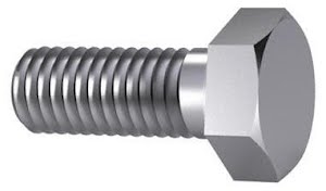 Hexagon head screw ISO 4017 / DIN 933 Steel Zinc plated 8.8