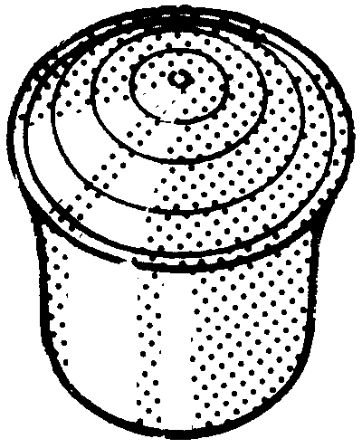 Tube cap conical Plastic Polyvinylchloride 54MM