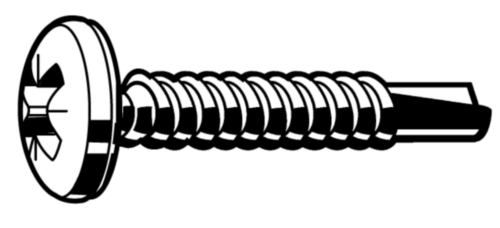 Parafuso para matrículas Phillips Aço flZnnc 720h-L auto perfurante
