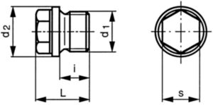 Bouchon fileté cylindrique à tête hexagonale et à collerette MF DIN 910 Acier inoxydable (Inox) A4 M16X1,50