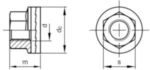 NORD-LOCK Hexagon wheelnut vibration proof BSF Steel Delta Protekt® 10 7/8-11