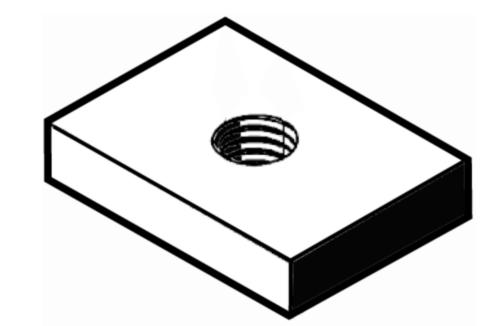 Porca para calha  Aço  Zincado  