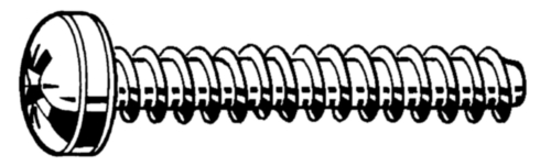 Germany product data sample: REMFORM® Cross recessed raised cheese head thread forming screw Pozidriv Steel Zinc plated 2,5X12MM