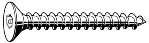 SECURITY Hexagon socket countersunk head tapping screw with pin ...