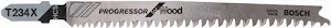 Jigsaw blade T 234 X overall length 117 mm serration 2-3 mm HCS 5 pc./ card BOSC