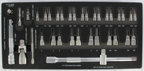 Westward Socket Sets Mds03 36 Bits Acc Fabory