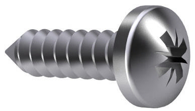 Cross recessed pan head tapping screw Pozidriv DIN 7981 C-Z Steel Zinc plated ST4,8X100MM