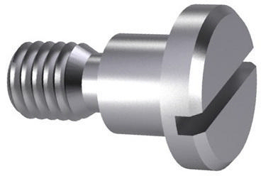 Slotted pan head screw with shoulder DIN 923 Steel Plain 4.8 M10X20